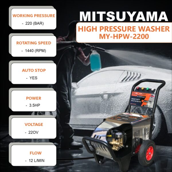 Mitsuyama 2200 High Pressure Car Washer - Image 2