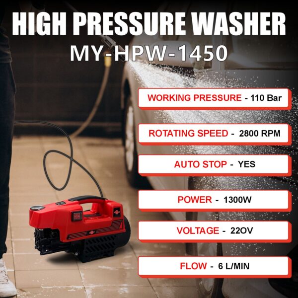 Mitsuyama 1450 High Pressure Car Washer - Image 2