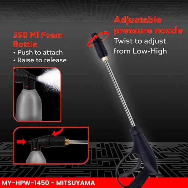Mitsuyama 1500 High Pressure Car Washer - Image 5